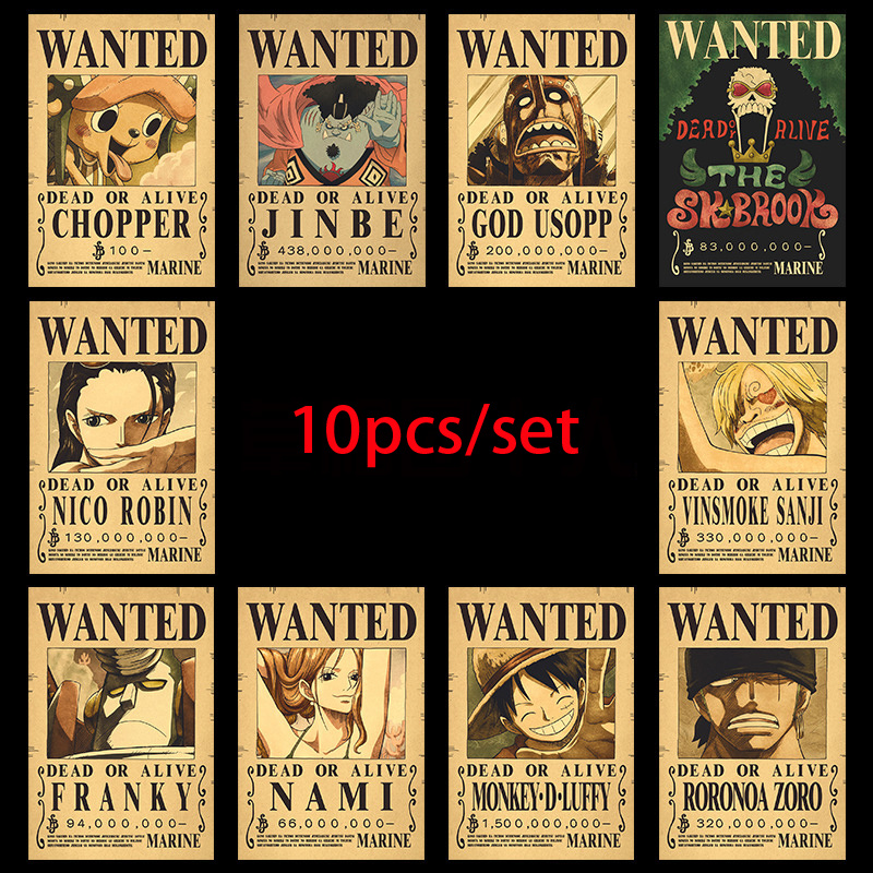 Vintage Things Collection - 10 stuks Anime One Piece Luffy