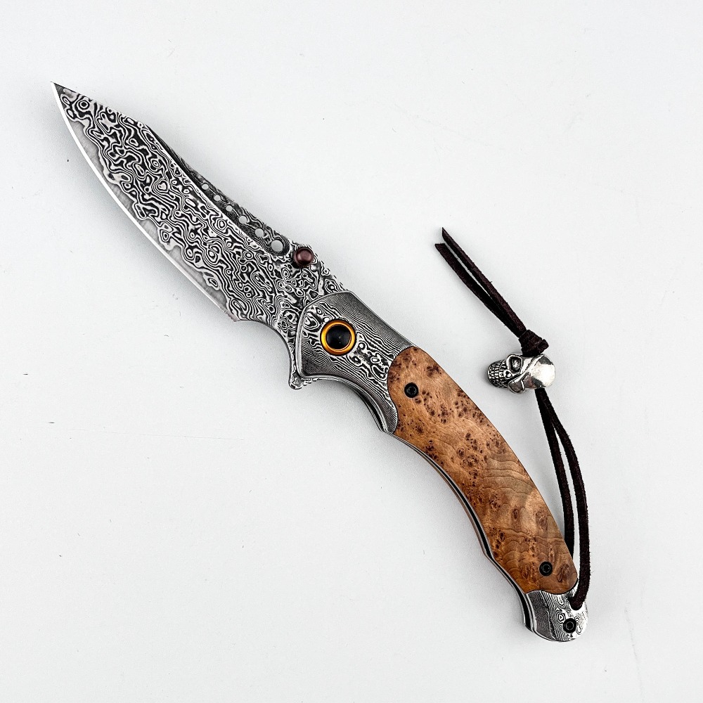 Vintage Collectible Knives - Hoogwaardig damastpatroon vouwmes vintage decoratief verzamelmes