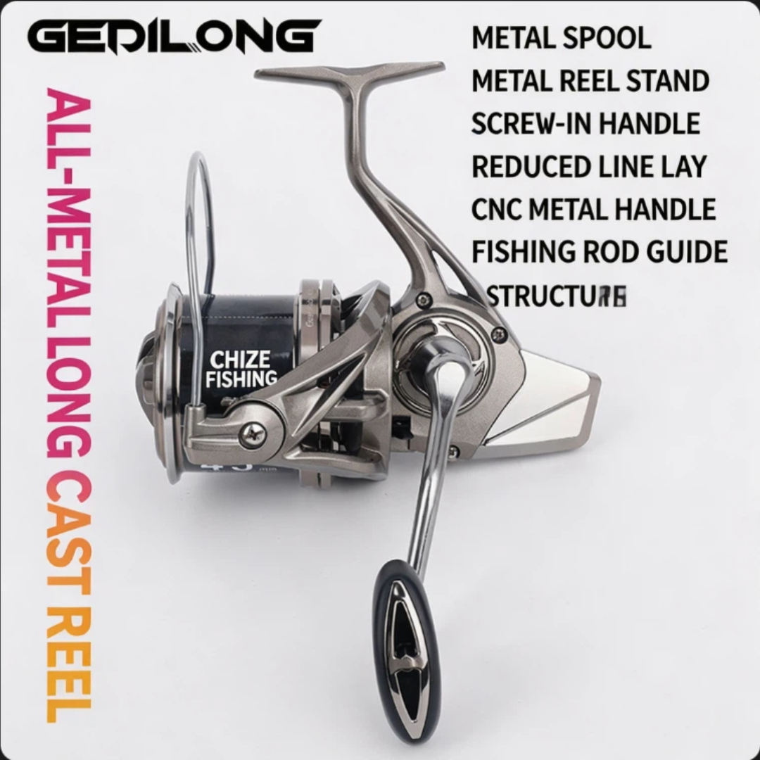 Developing Tank Reel - GEDILONG Spinvismolen Volledig Metalen Lange Werp