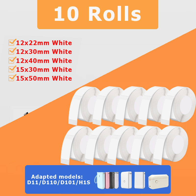 Typewriter Ribbon Roll - 10 Rollen NiiMBOT D110 D11 D101