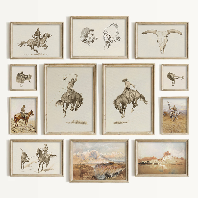 Vintage Things Collection - Zuidwestelijke stijl cowboy wanddecoratie vintage westerse