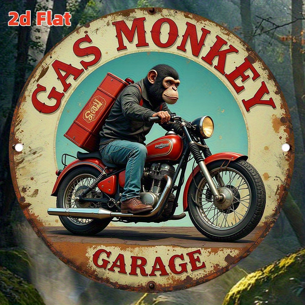 Vintage Collectible Signs - Vintage Gas Monkey Garage Wall Art