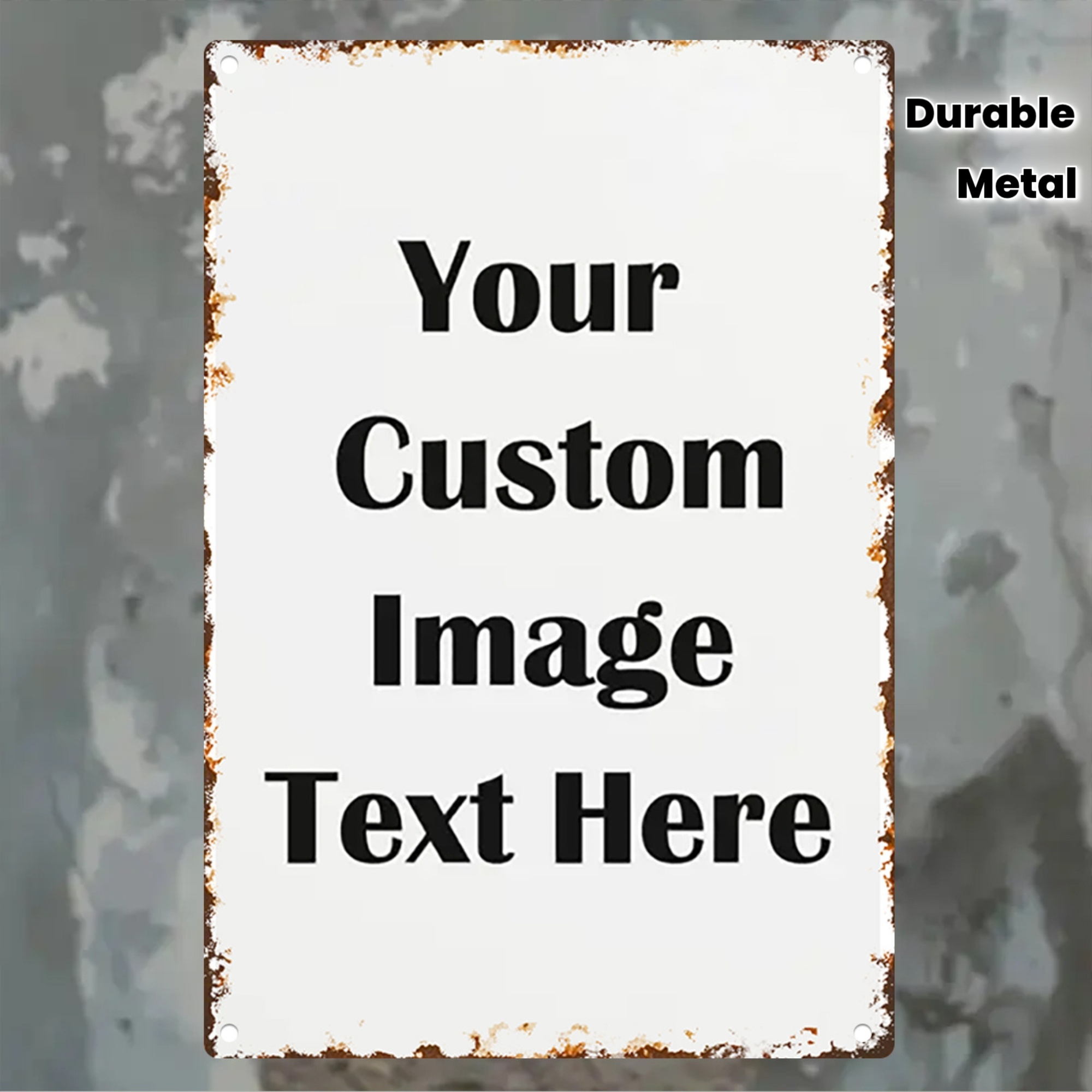 Vintage Collectible Signs - Aangepaste afbeelding/tekst metalen blikken bord -