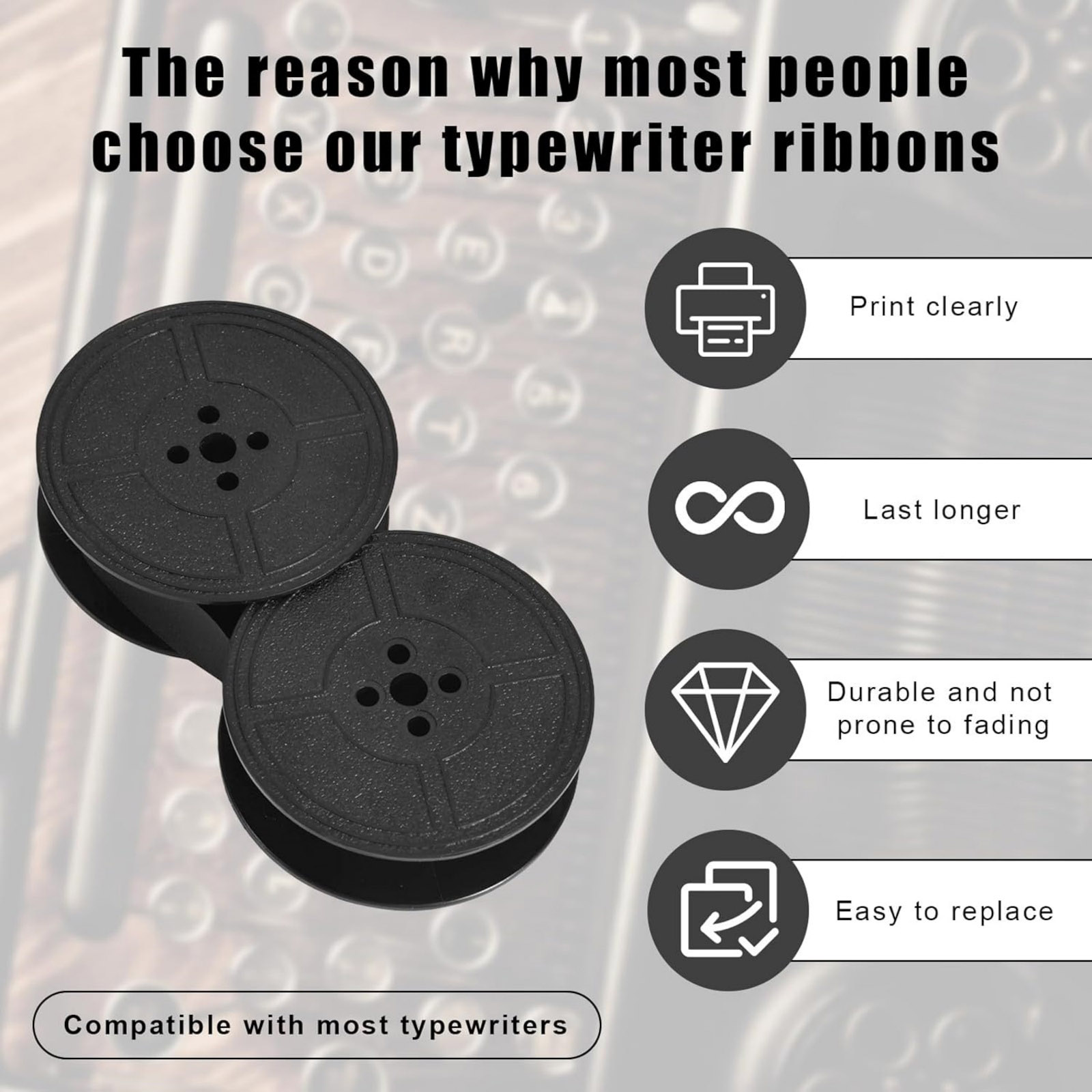 2 rollen universeel typemachin - Typewriter Ribbon Roll recensie en prijs