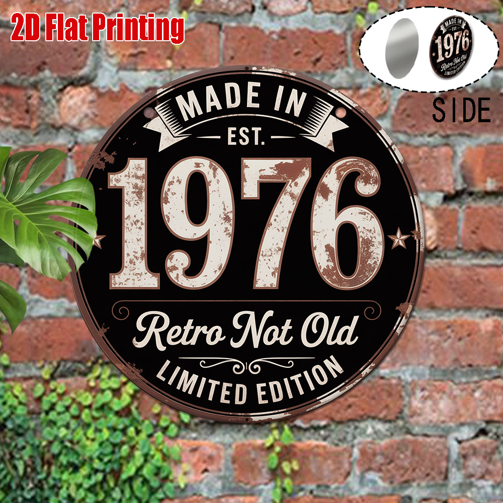 2D plat, 1 stuk 1976 vintage m - Vintage Collectible Signs recensie en prijs
