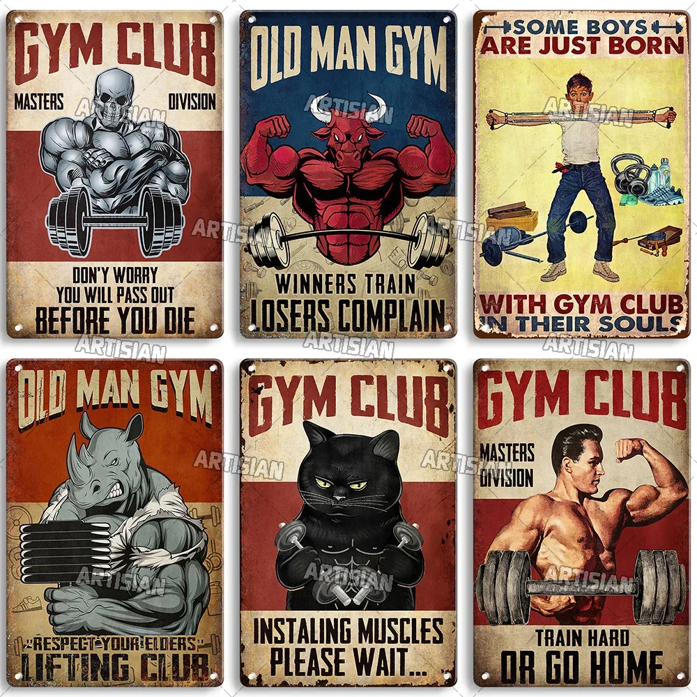 Oudere Mannen Gym Club Inspire - Vintage Collectible Signs recensie en prijs