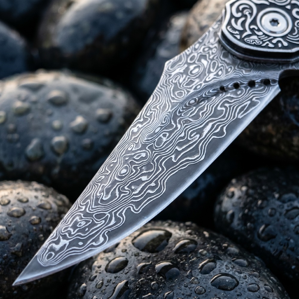 Nieuw vintage Damascus patroon - Vintage Collectible Knives recensie en prijs