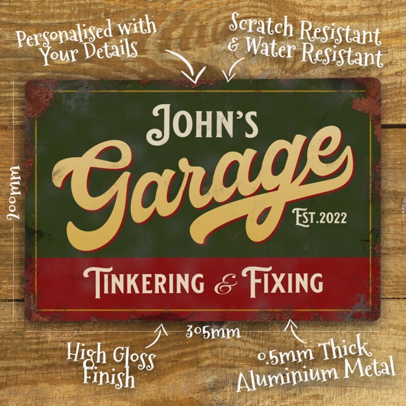 Op maat gepersonaliseerd garag - Vintage Collectible Signs recensie en prijs