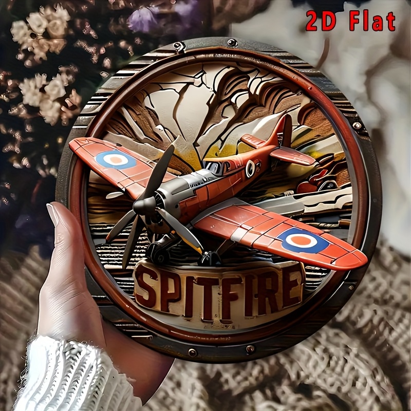 2D plat - 1pc vintage Spitfire - Vintage Collectible Signs recensie en prijs