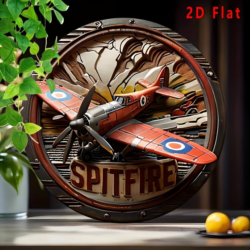 2D plat - 1pc vintage Spitfire - Vintage Collectible Signs recensie en prijs