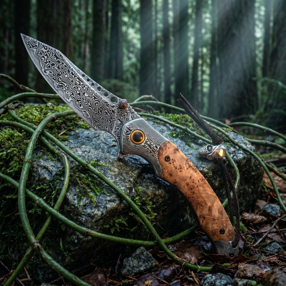 Hoogwaardig damastpatroon vouw - Vintage Collectible Knives recensie en prijs